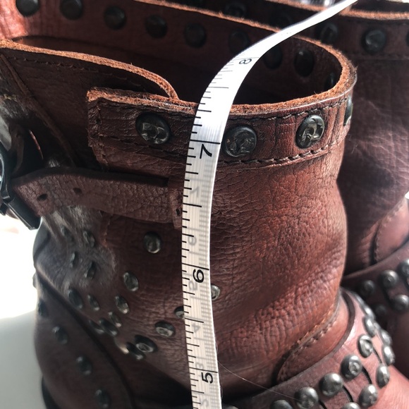 Frye Veronica cognac leather moto boots. - Picture 3 of 13
